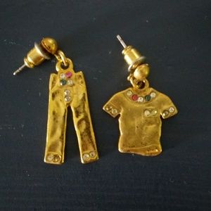 Unique shirt and pants earrings